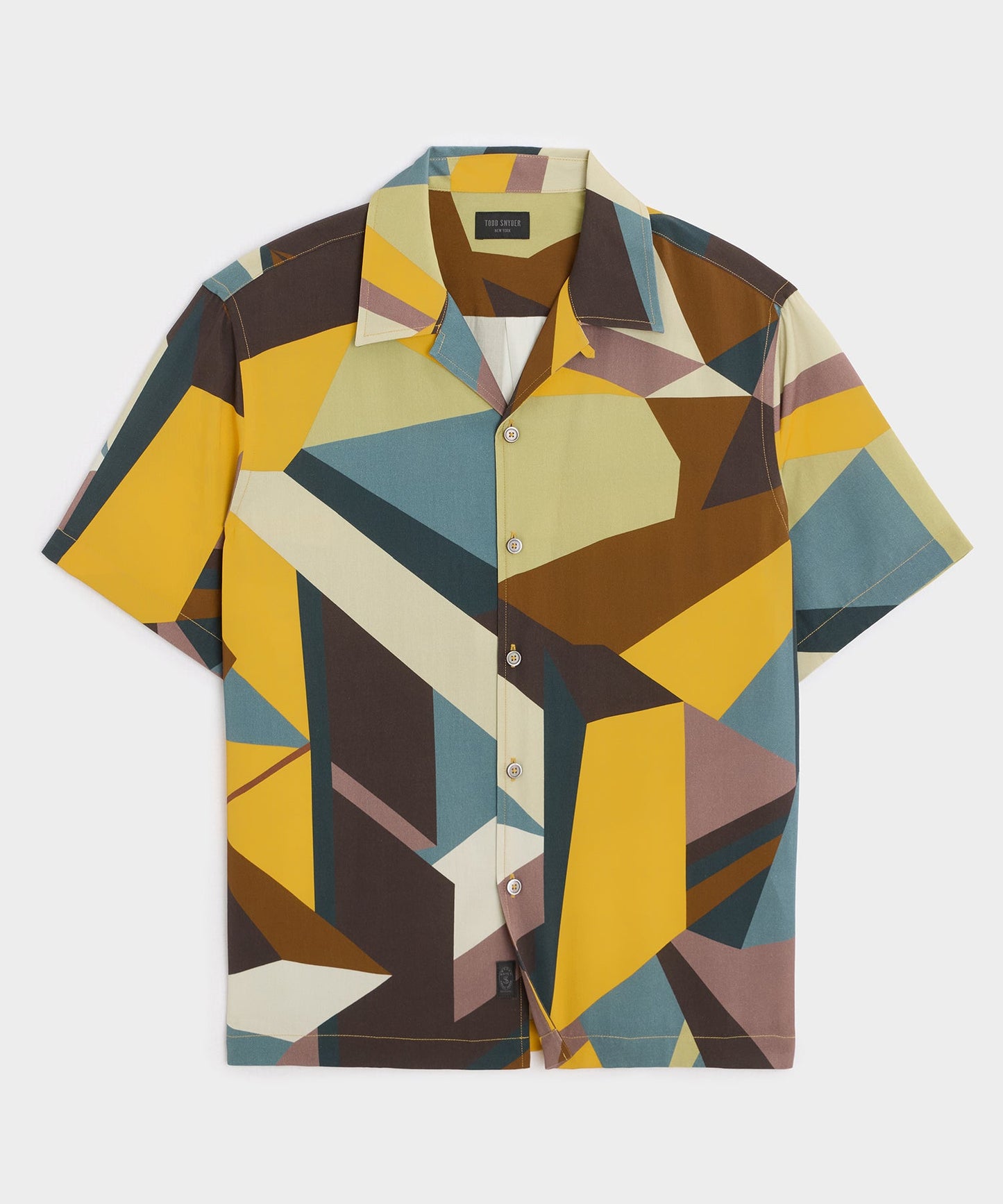 Todd Snyder Geometric Capri Shirt in Multi Geo Multi