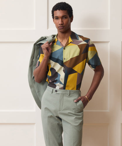 Todd Snyder Geometric Capri Shirt in Multi Geo Multi