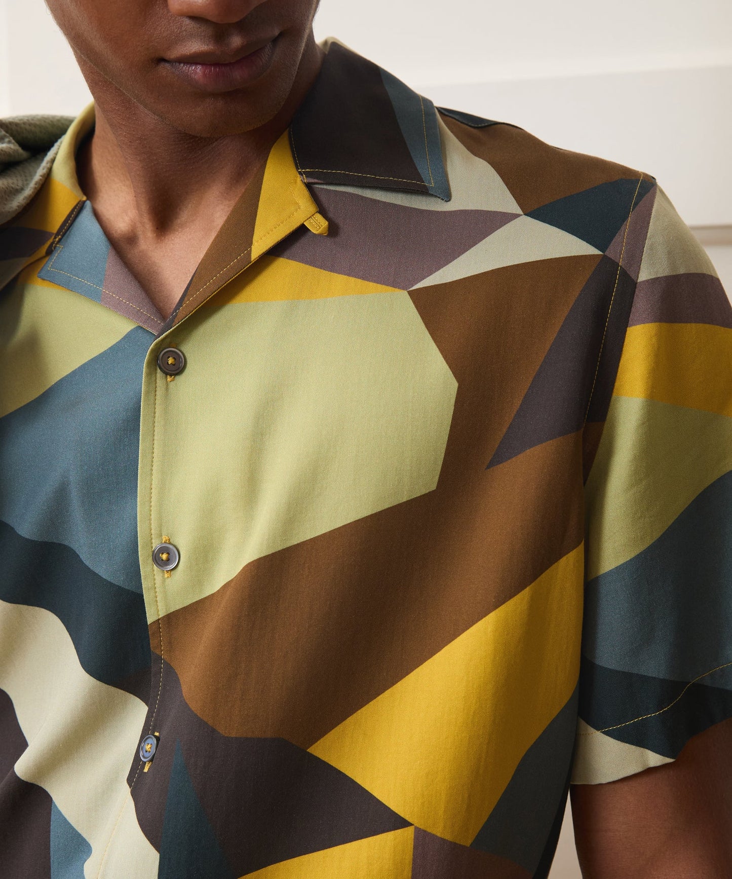 Todd Snyder Geometric Capri Shirt in Multi Geo Multi