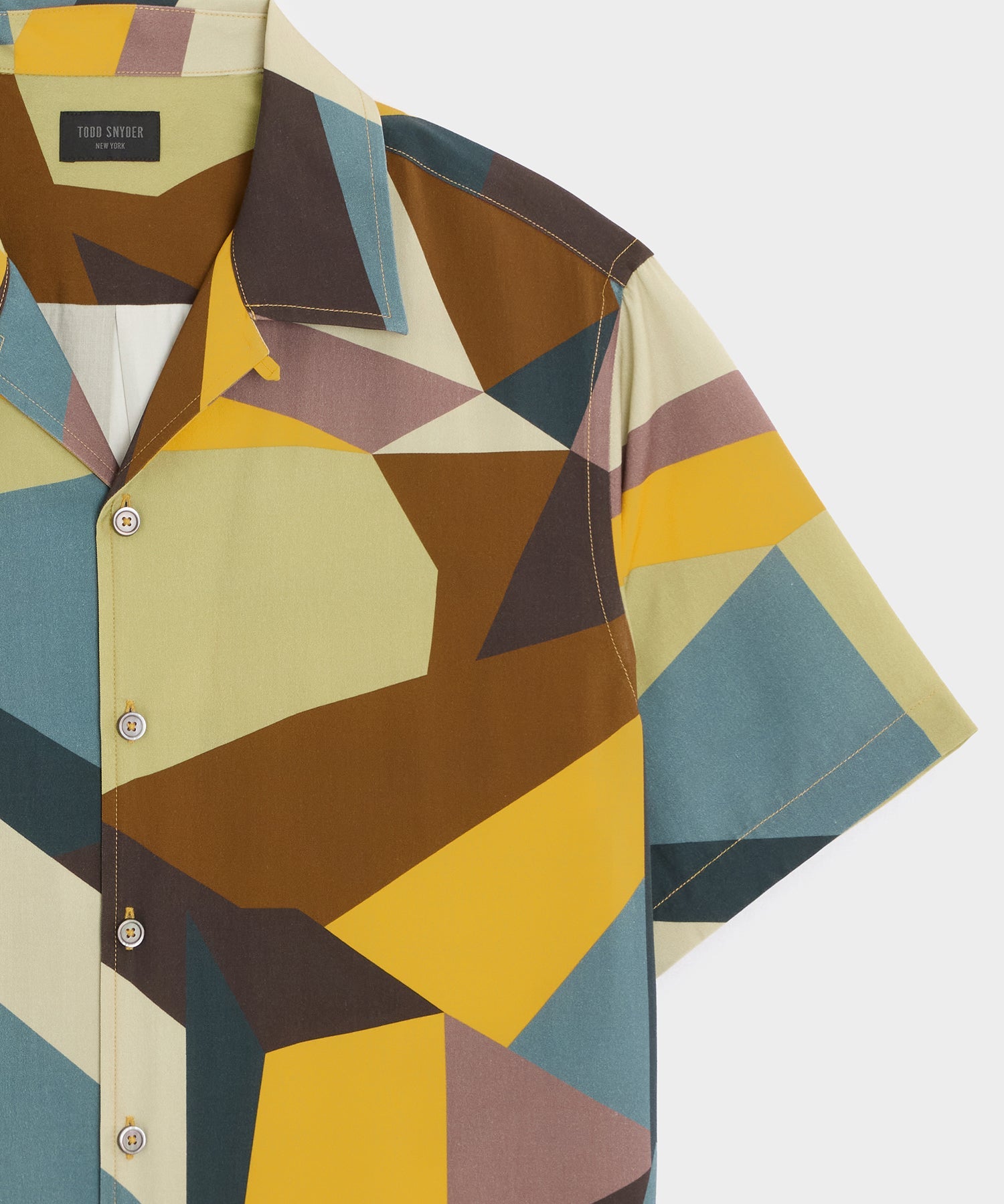 Todd Snyder Geometric Capri Shirt in Multi Geo Multi
