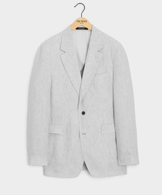 Todd Snyder Striped Italian Linen Sutton Jacket in Light Grey Stripe Light Grey