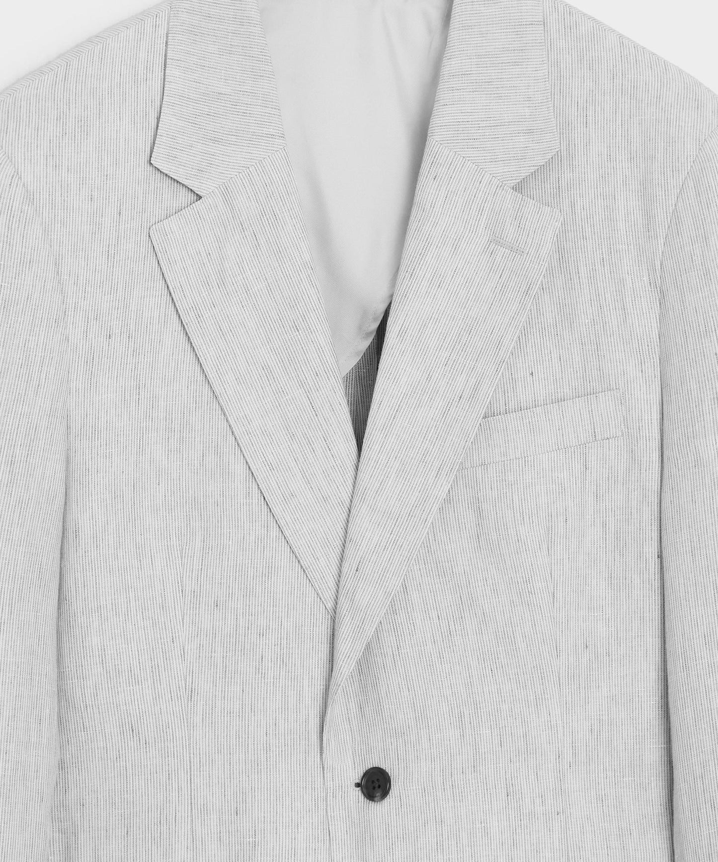 Todd Snyder Striped Italian Linen Sutton Jacket in Light Grey Stripe Light Grey