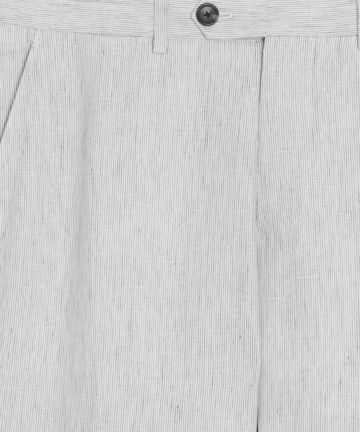 Todd Snyder Italian Linen Sutton Trouser in Light Grey Stripe Light Grey