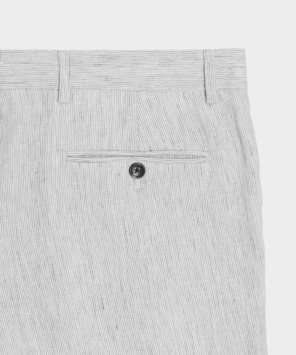 Todd Snyder Italian Linen Sutton Trouser in Light Grey Stripe Light Grey