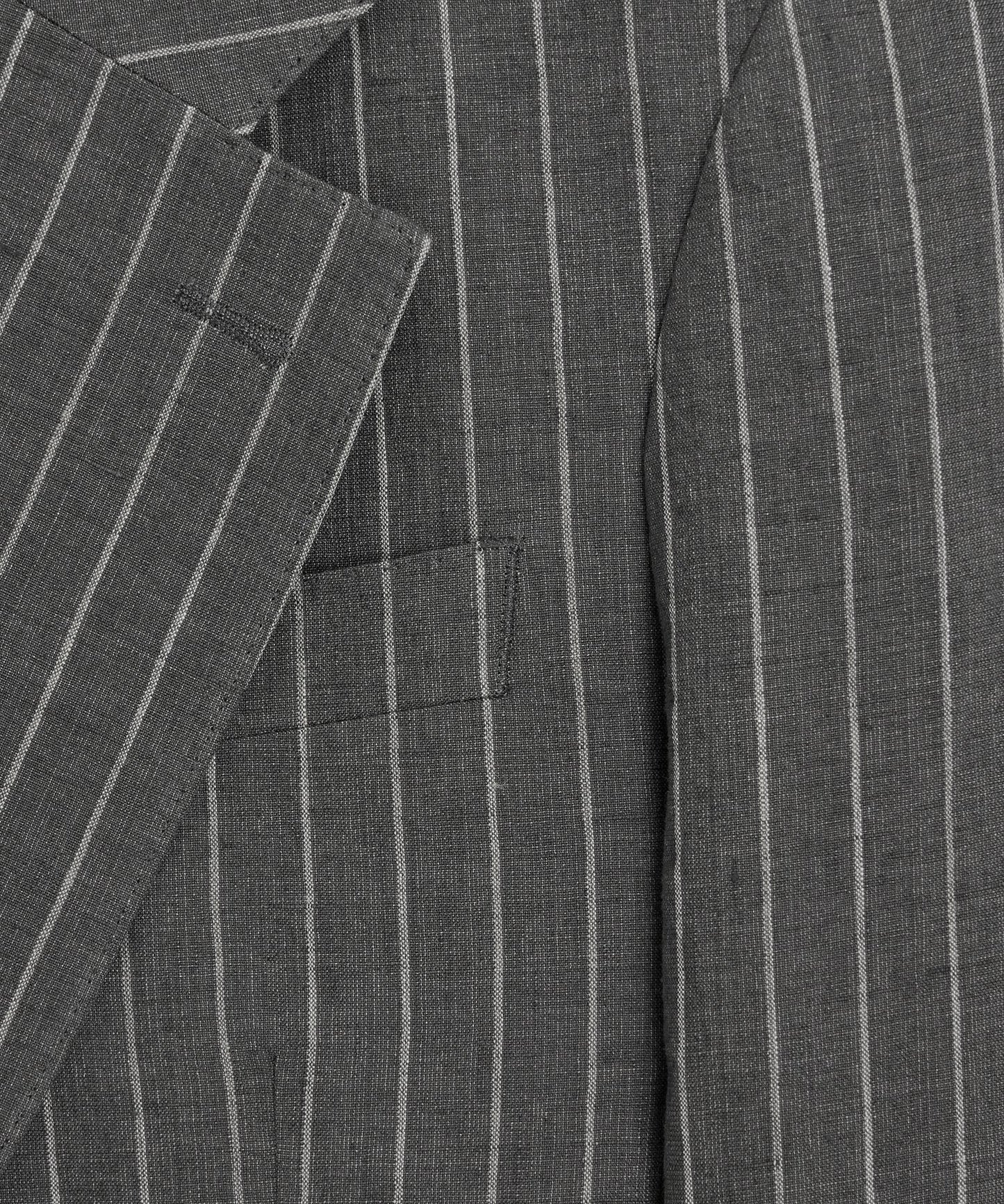 Todd Snyder Italian Linen-Cotton Single-Breasted Wythe Jacket in Pepper Stripe Pepper