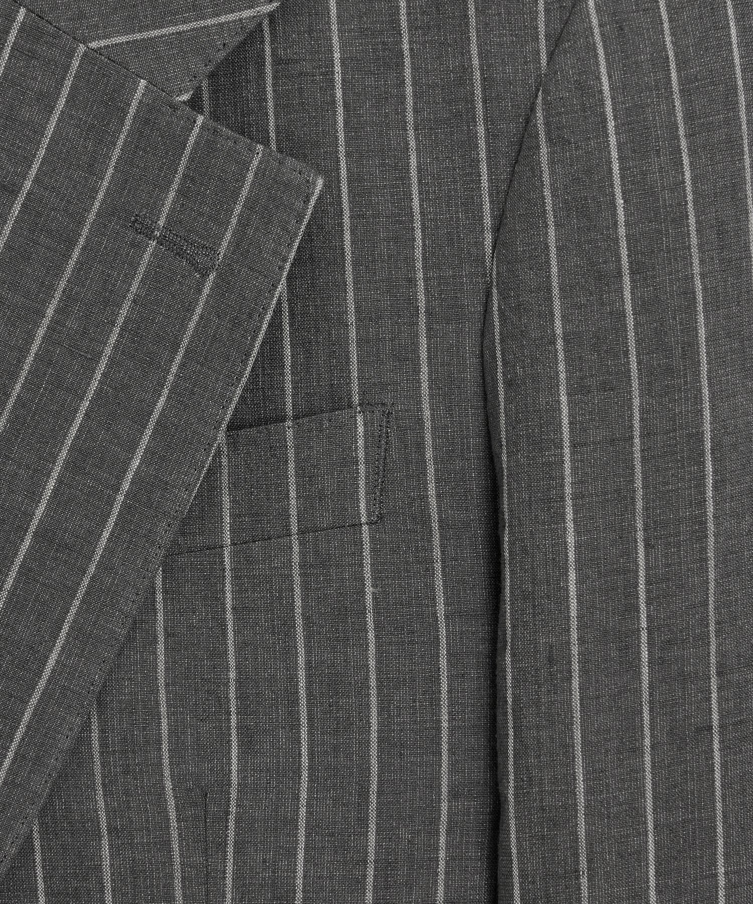 Todd Snyder Italian Linen-Cotton Single-Breasted Wythe Jacket in Pepper Stripe Pepper