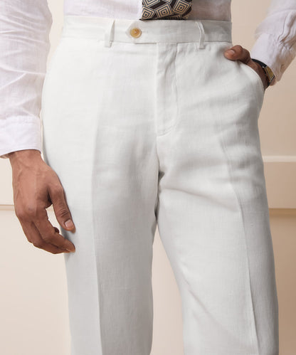 Todd Snyder Italian Linen Sutton Trouser in White White