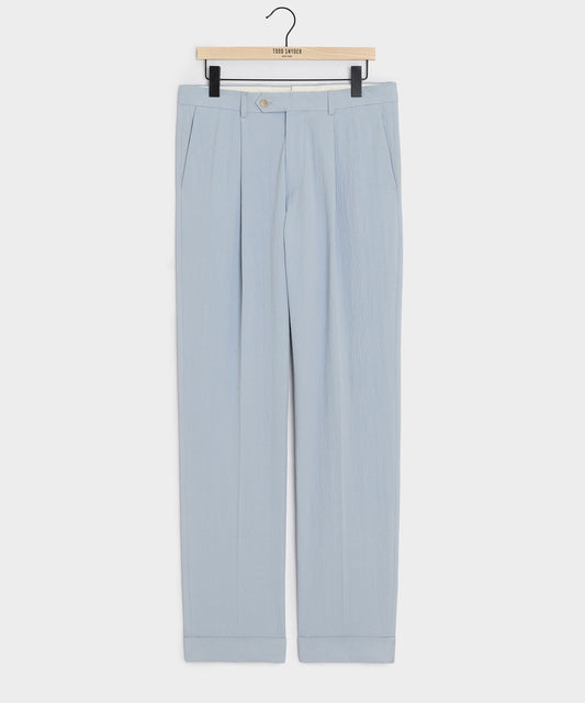 Todd Snyder Italian Seersucker Madison Trouser in Light Blue Light Blue