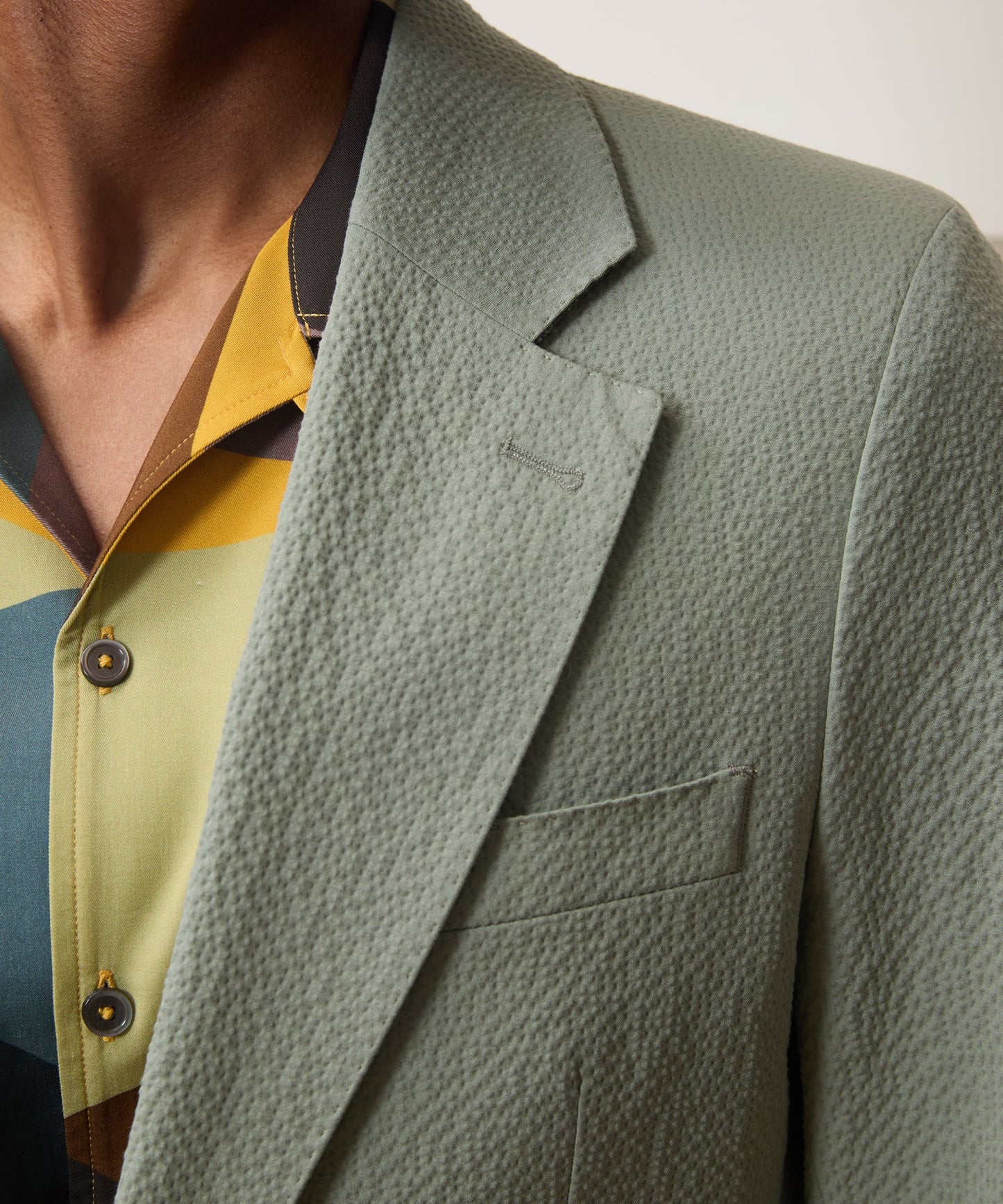 Todd Snyder Italian Seersucker Sutton Jacket in Seafoam Seafoam