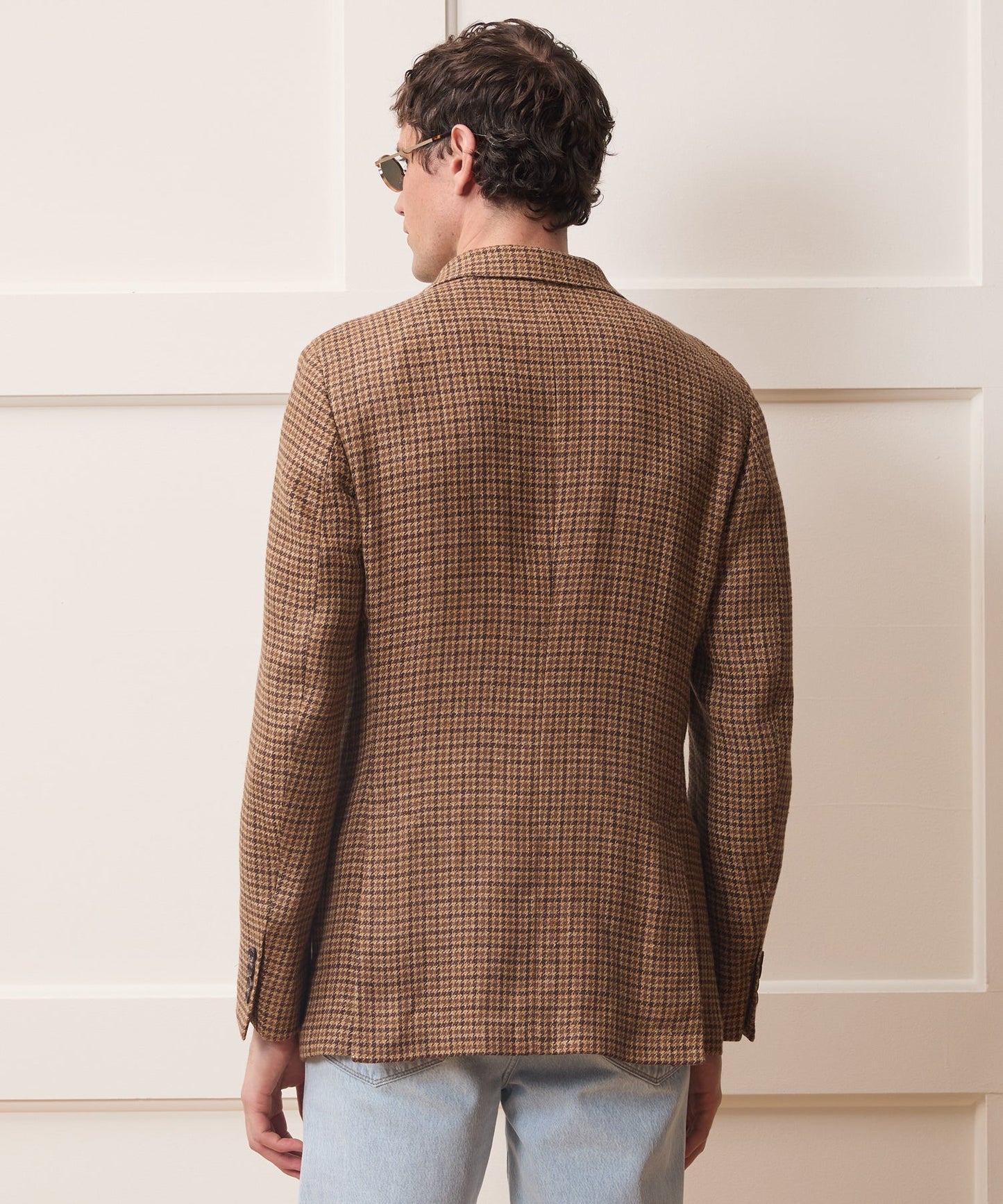 Todd Snyder Italian Linen Houndstooth Sport Coat in Brown Houndstooth Brown