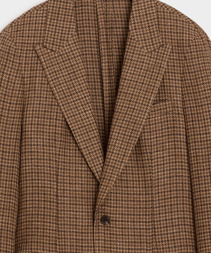 Todd Snyder Italian Linen Houndstooth Sport Coat in Brown Houndstooth Brown
