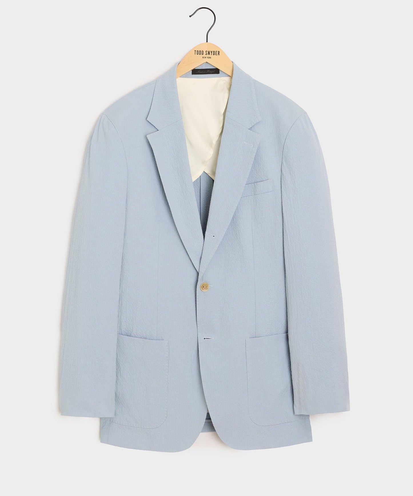 Todd Snyder Italian Seersucker Madison Jacket in Light Blue Light Blue