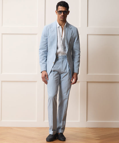 Todd Snyder Italian Seersucker Madison Jacket in Light Blue Light Blue