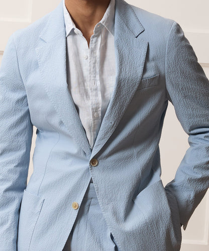 Todd Snyder Italian Seersucker Madison Jacket in Light Blue Light Blue