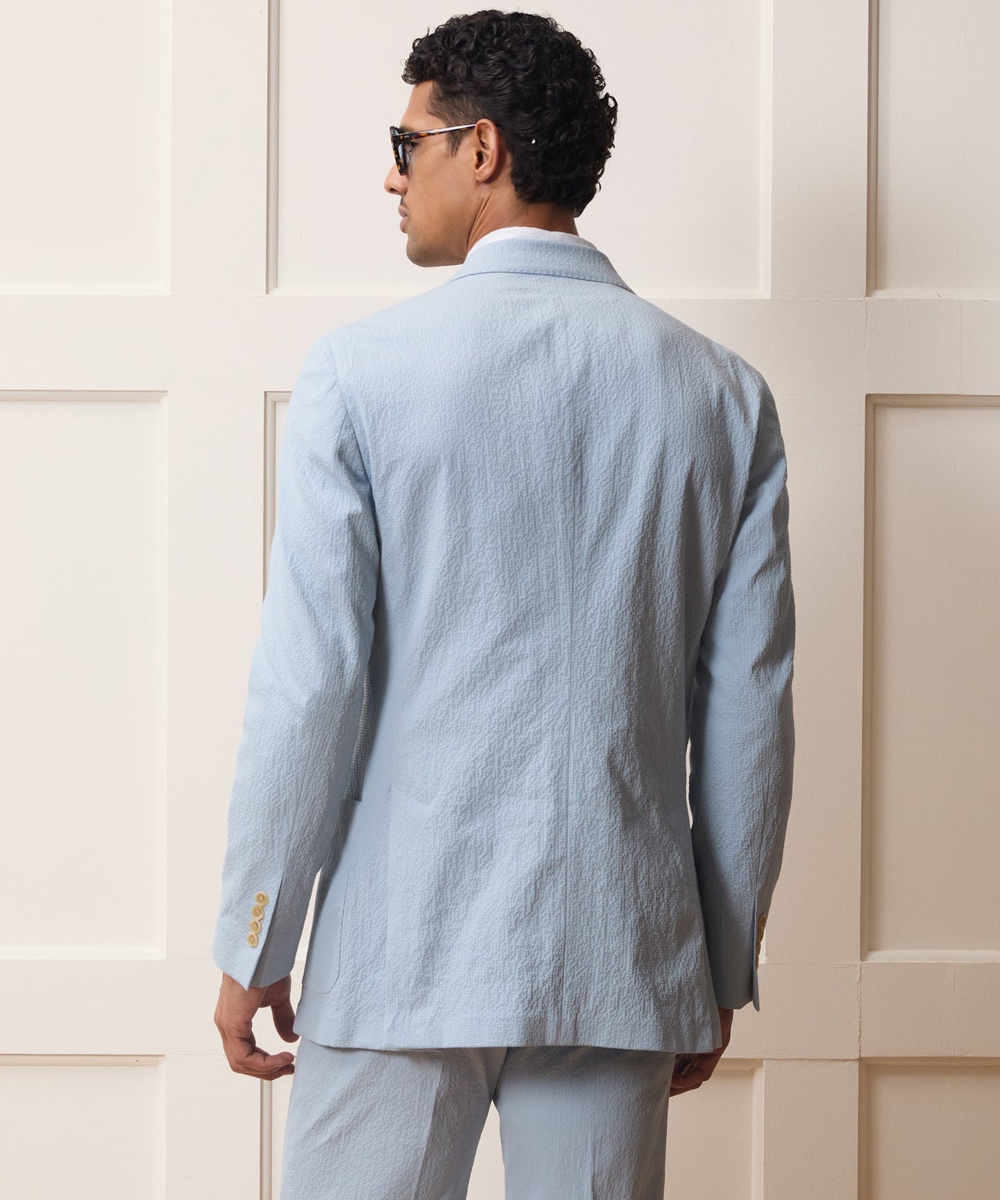 Todd Snyder Italian Seersucker Madison Jacket in Light Blue Light Blue