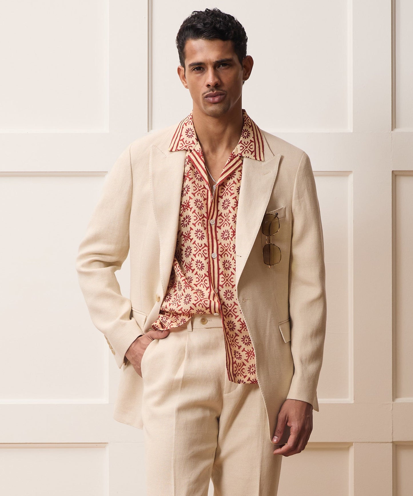 Todd Snyder Italian Linen-Cotton Madison Jacket in Birch Birch