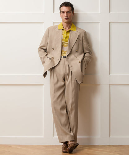 Todd Snyder Italian Linen-Silk Herringbone Wythe Jacket in Beige Beige