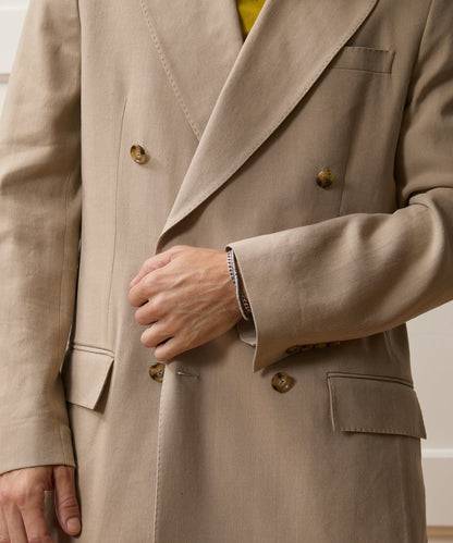 Todd Snyder Italian Linen-Silk Herringbone Wythe Jacket in Beige Beige