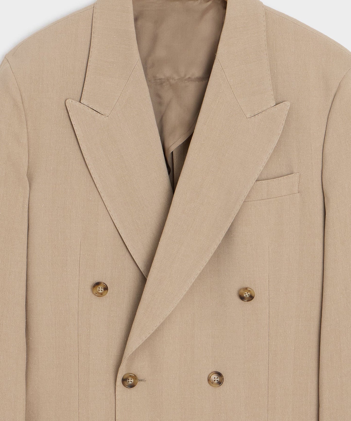 Todd Snyder Italian Linen-Silk Herringbone Wythe Jacket in Beige Beige