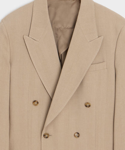 Todd Snyder Italian Linen-Silk Herringbone Wythe Jacket in Beige Beige