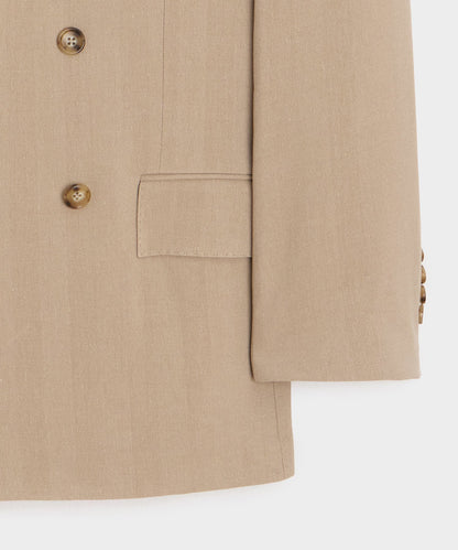 Todd Snyder Italian Linen-Silk Herringbone Wythe Jacket in Beige Beige