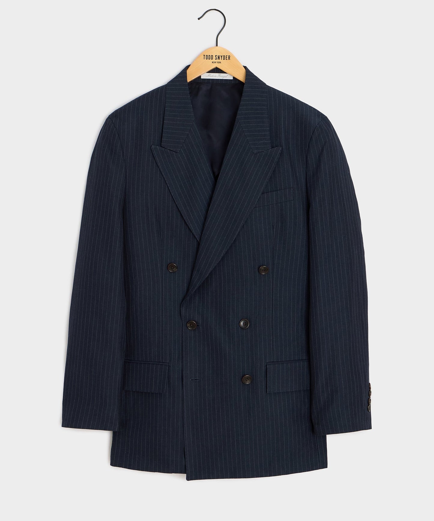 Todd Snyder Italian Linen-Cotton Wythe Jacket in Navy Stripe Navy