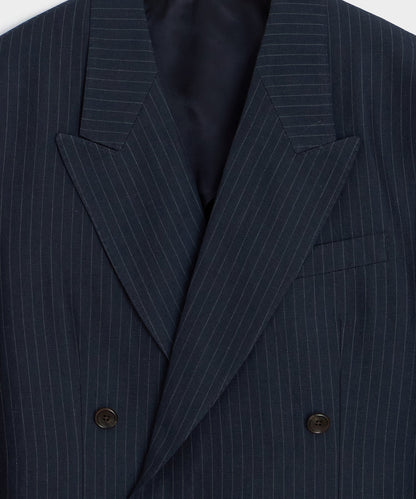 Todd Snyder Italian Linen-Cotton Wythe Jacket in Navy Stripe Navy