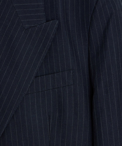 Todd Snyder Italian Linen-Cotton Wythe Jacket in Navy Stripe Navy