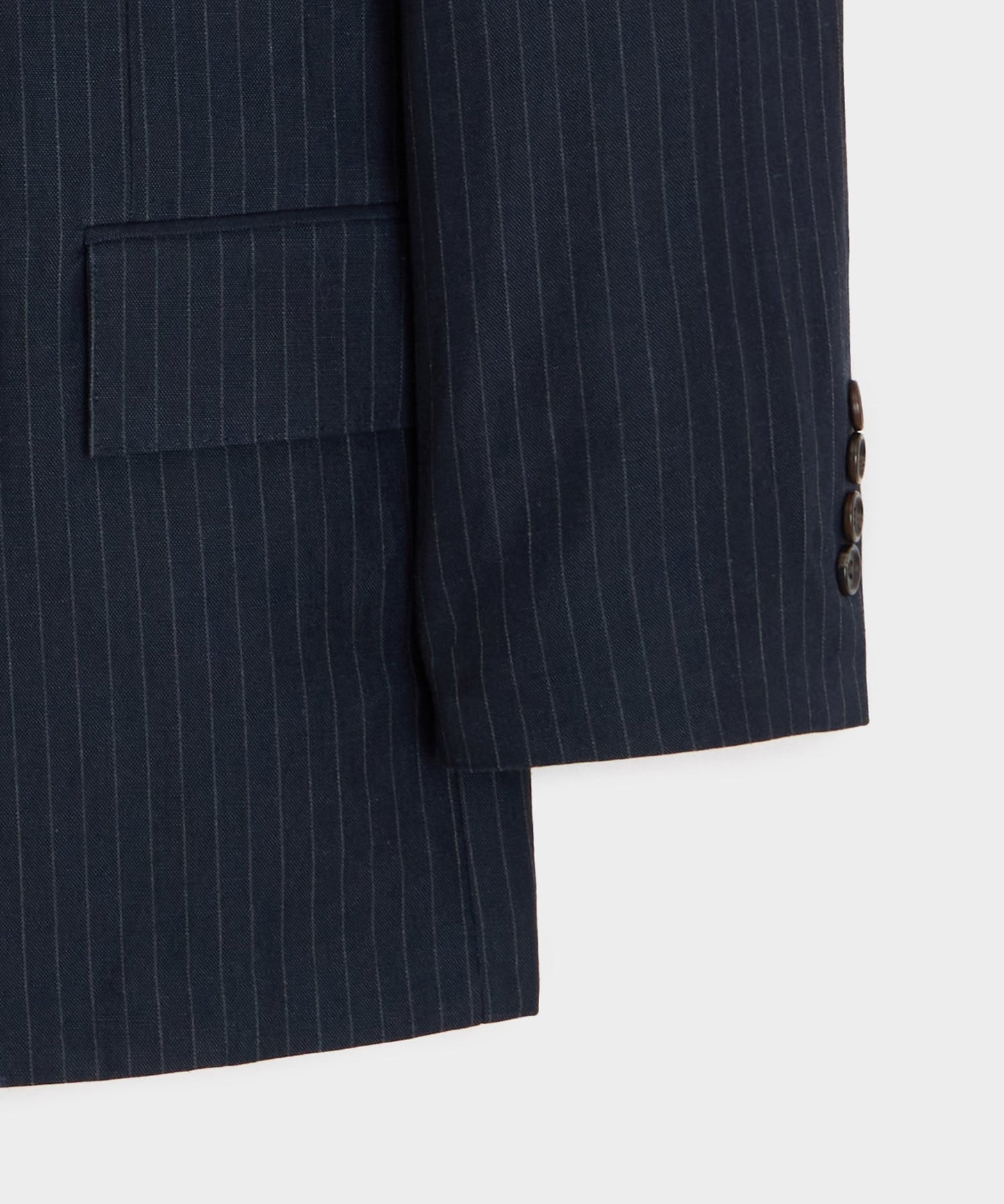 Todd Snyder Italian Linen-Cotton Wythe Jacket in Navy Stripe Navy