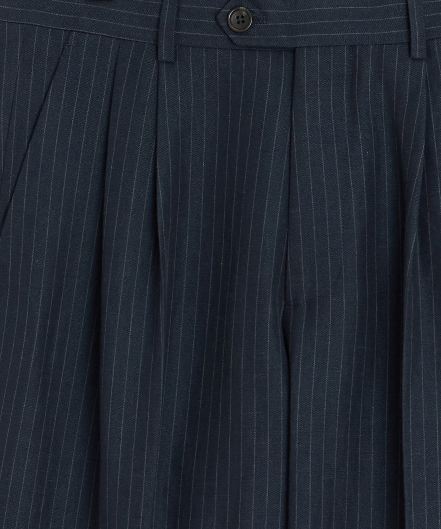 Todd Snyder Italian Linen-Cotton Wythe Trouser in Navy Stripe Navy