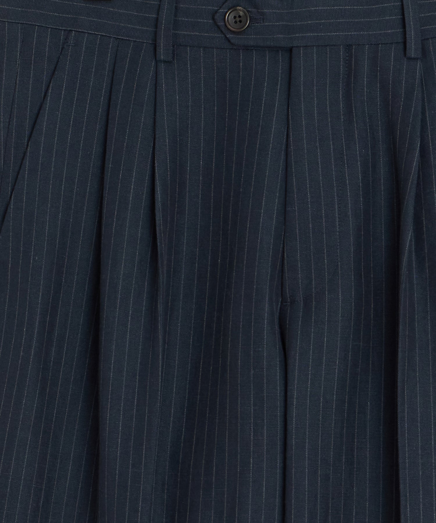 Todd Snyder Italian Linen-Cotton Wythe Trouser in Navy Stripe Navy