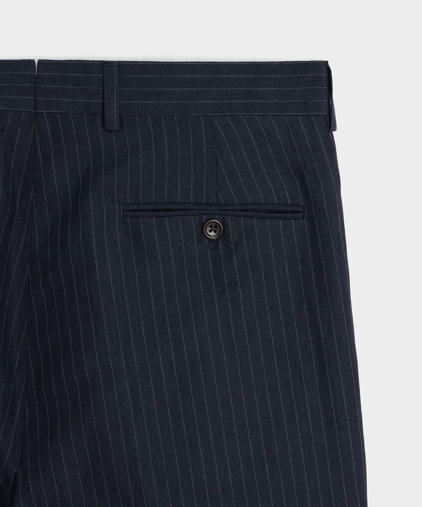 Todd Snyder Italian Linen-Cotton Wythe Trouser in Navy Stripe Navy
