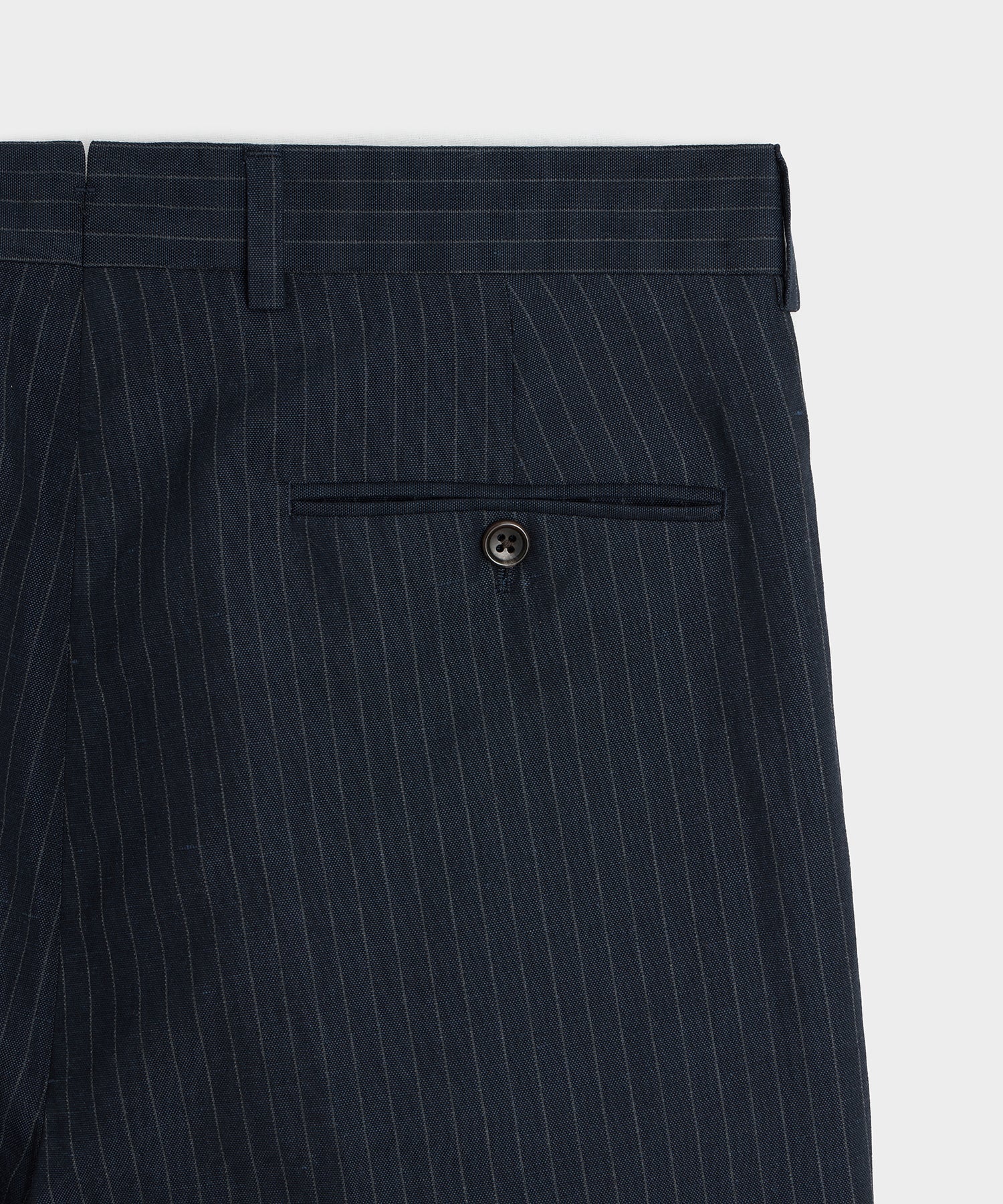 Todd Snyder Italian Linen-Cotton Wythe Trouser in Navy Stripe Navy