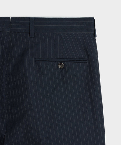 Todd Snyder Italian Linen-Cotton Wythe Trouser in Navy Stripe Navy