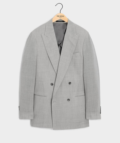 Todd Snyder Italian Wool Double-Breasted Hollywood Jacket in Light Grey Light Grey