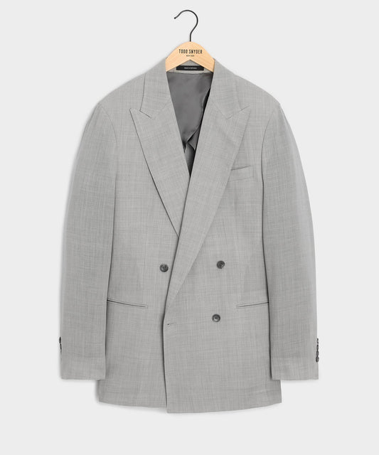 Todd Snyder Italian Wool Double-Breasted Hollywood Jacket in Light Grey Light Grey