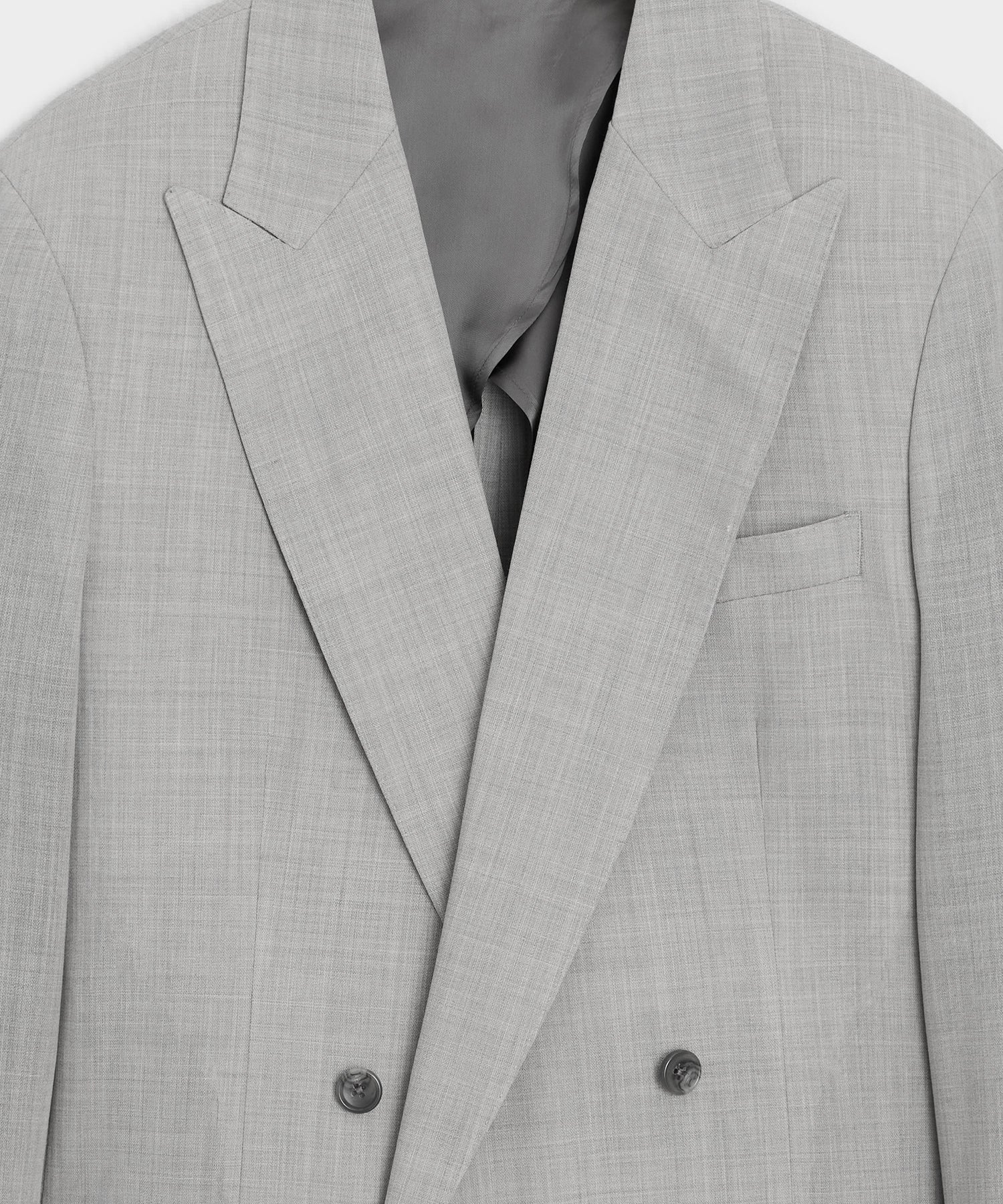 Todd Snyder Italian Wool Double-Breasted Hollywood Jacket in Light Grey Light Grey