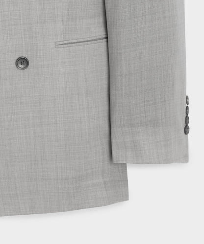 Todd Snyder Italian Wool Double-Breasted Hollywood Jacket in Light Grey Light Grey