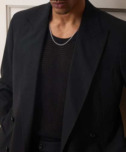 Todd Snyder Italian Wool Double-Breasted Hollywood Jacket in Black Black