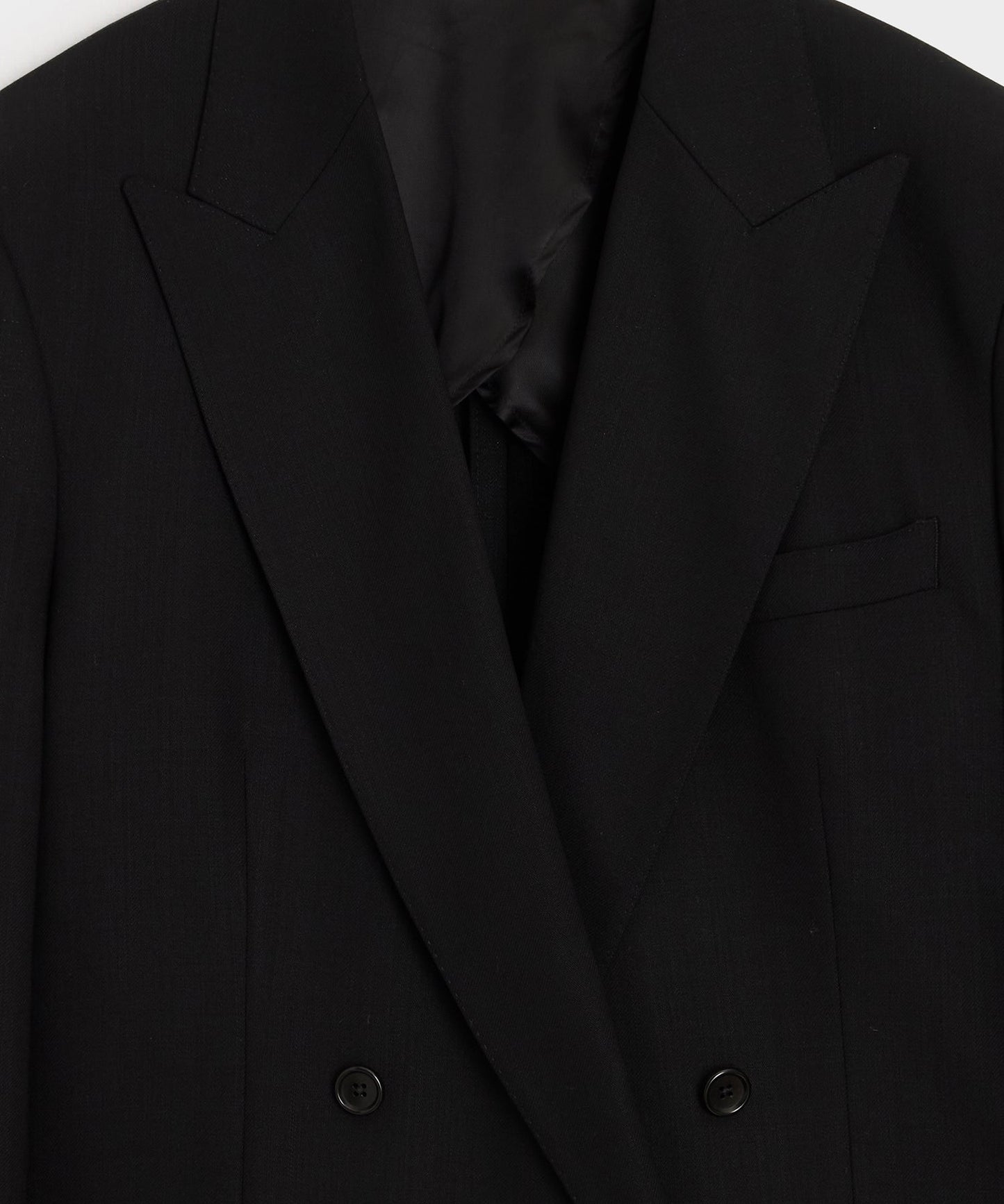 Todd Snyder Italian Wool Double-Breasted Hollywood Jacket in Black Black