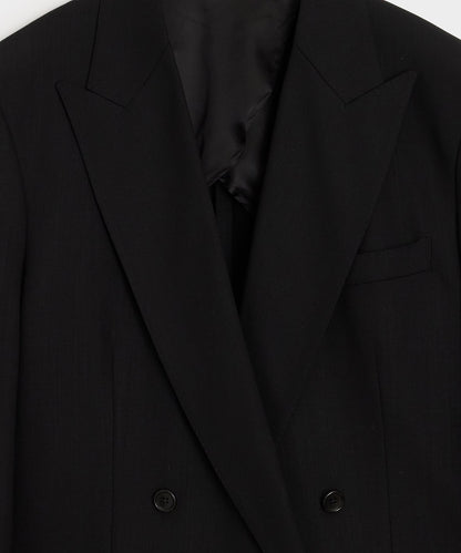 Todd Snyder Italian Wool Double-Breasted Hollywood Jacket in Black Black