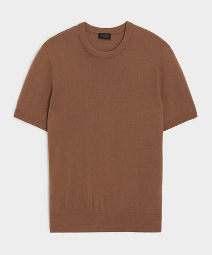 Todd Snyder Silk-Cashmere Sweater Tee in Weathered Oak Weathered Oak