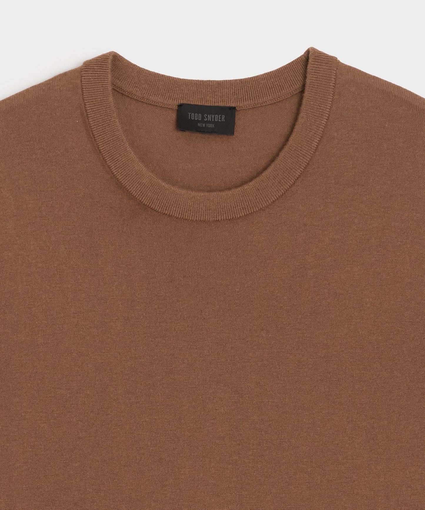 Todd Snyder Silk-Cashmere Sweater Tee in Weathered Oak Weathered Oak