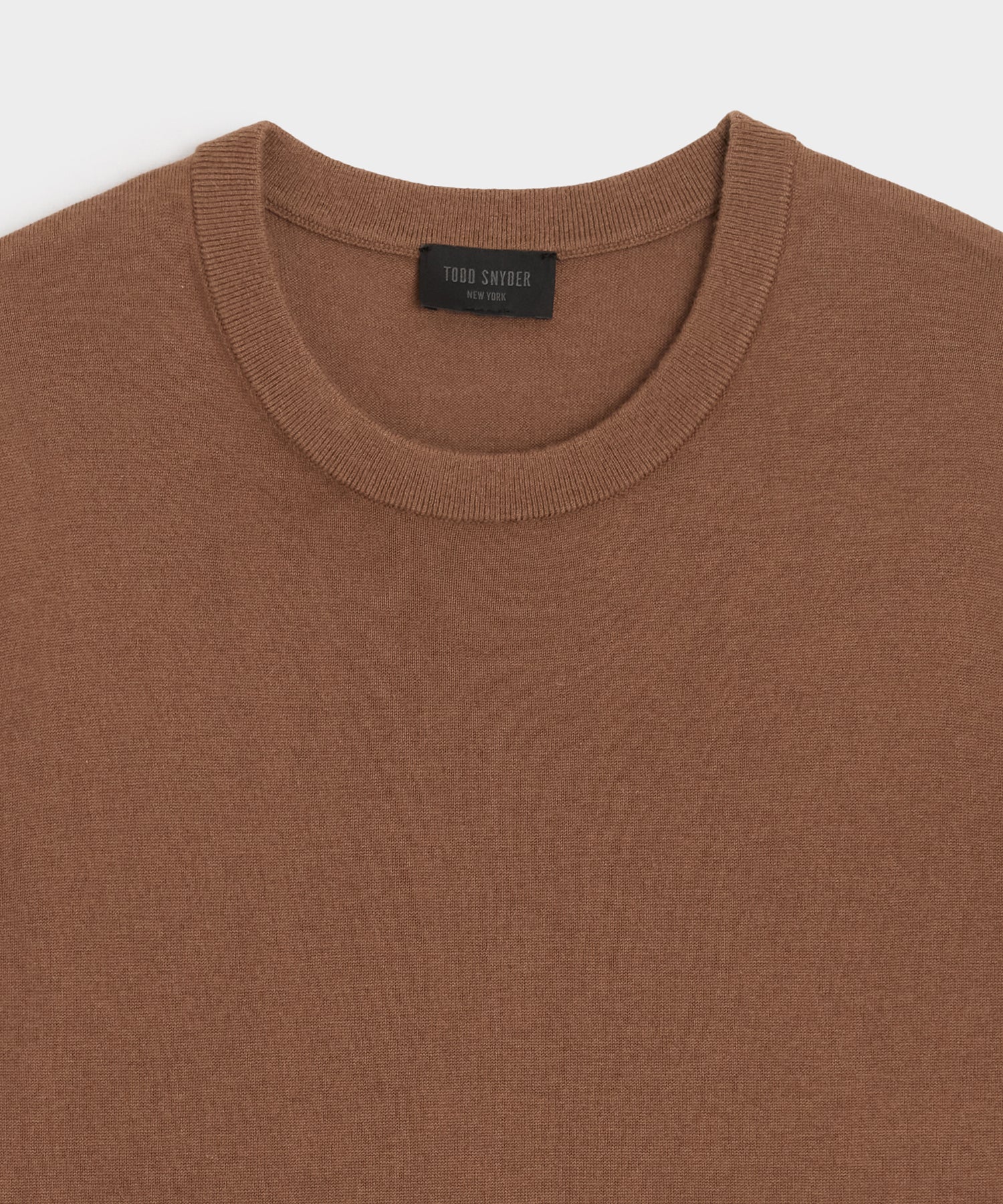 Todd Snyder Silk-Cashmere Sweater Tee in Weathered Oak Weathered Oak