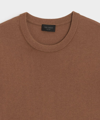 Todd Snyder Silk-Cashmere Sweater Tee in Weathered Oak Weathered Oak