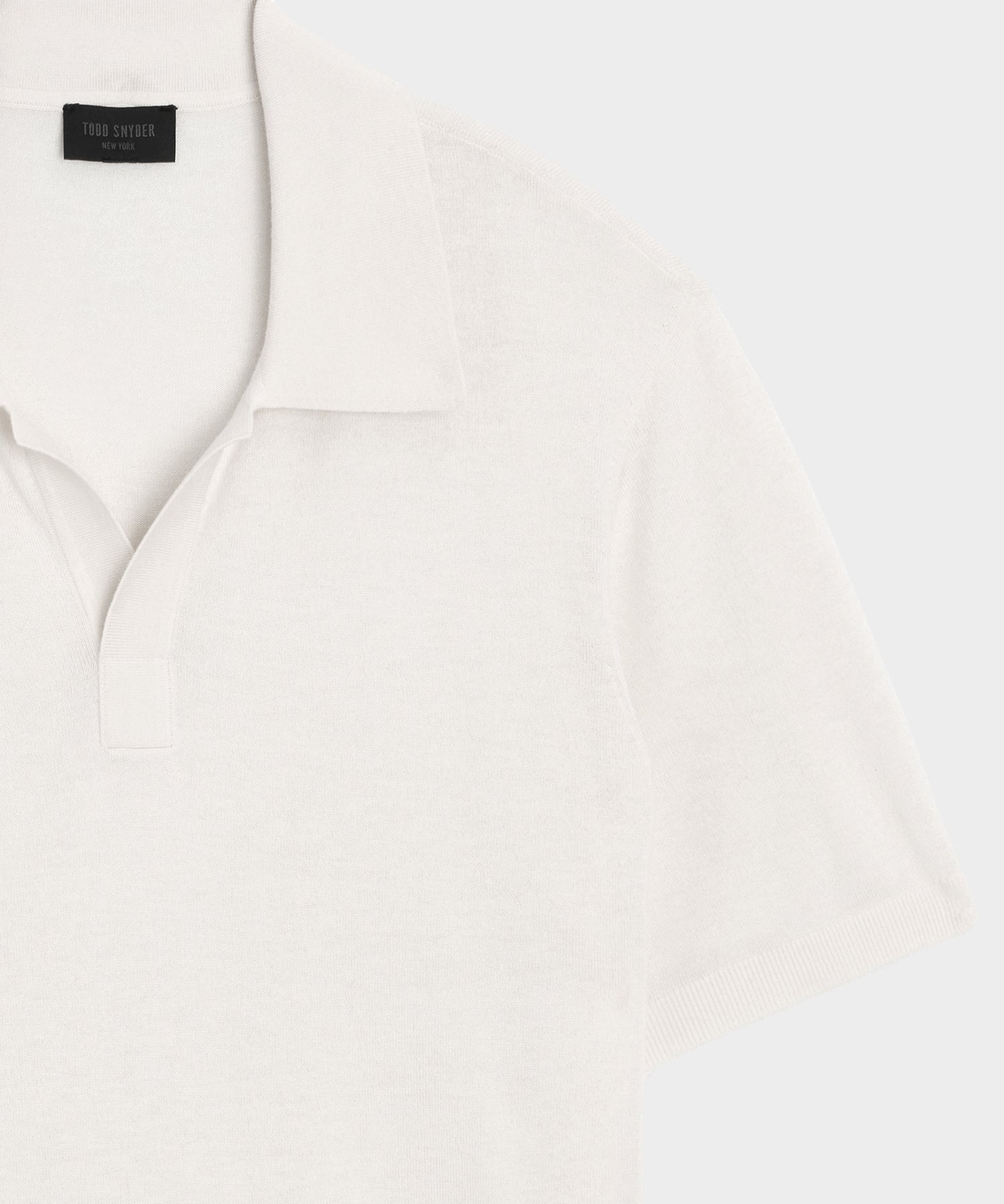 Todd Snyder Silk-Cashmere Montauk Sweater Polo in Bisque Bisque