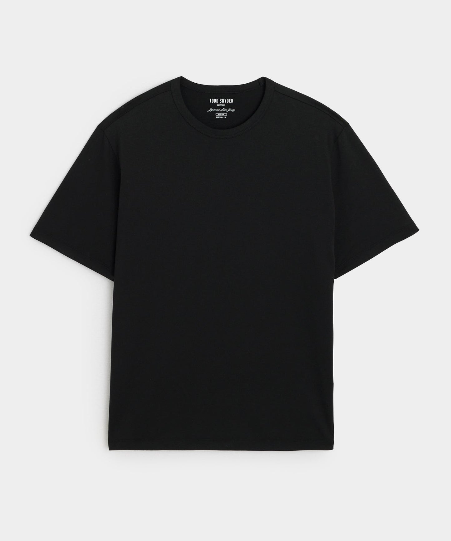 Todd Snyder Boxy Luxe Jersey Tee in Black Black