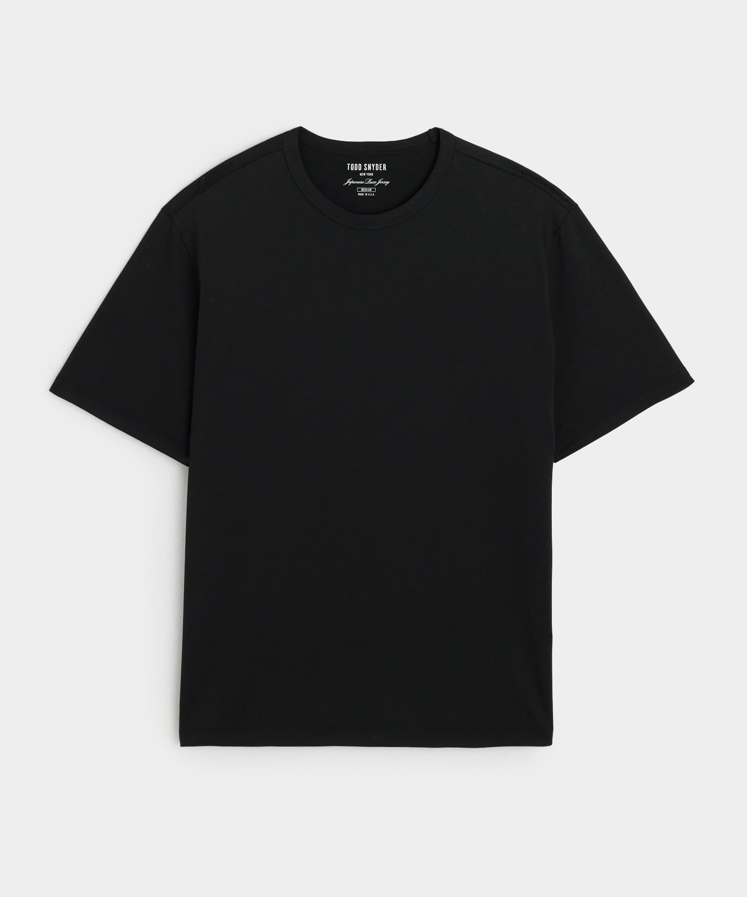 Todd Snyder Boxy Luxe Jersey Tee in Black Black