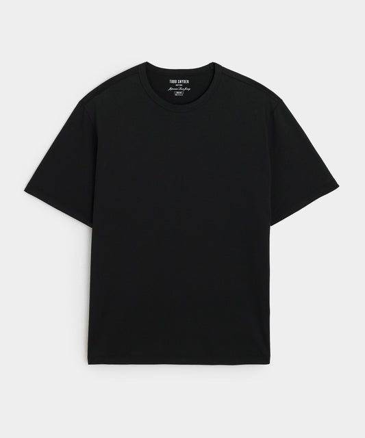 Todd Snyder Boxy Luxe Jersey Tee in Black Black