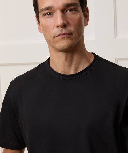 Todd Snyder Boxy Luxe Jersey Tee in Black Black